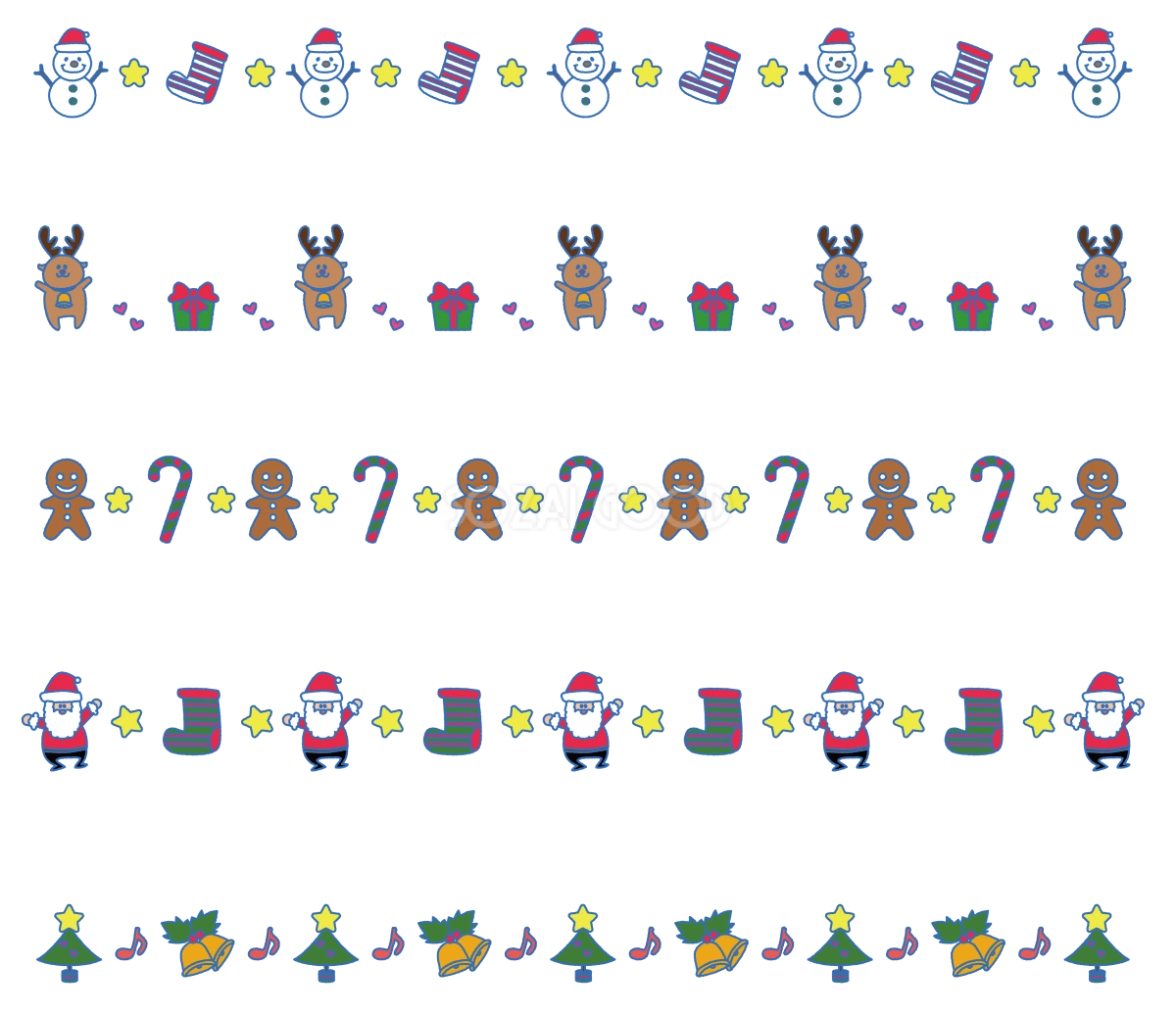 無料イラストのライン「クリスマス」36928