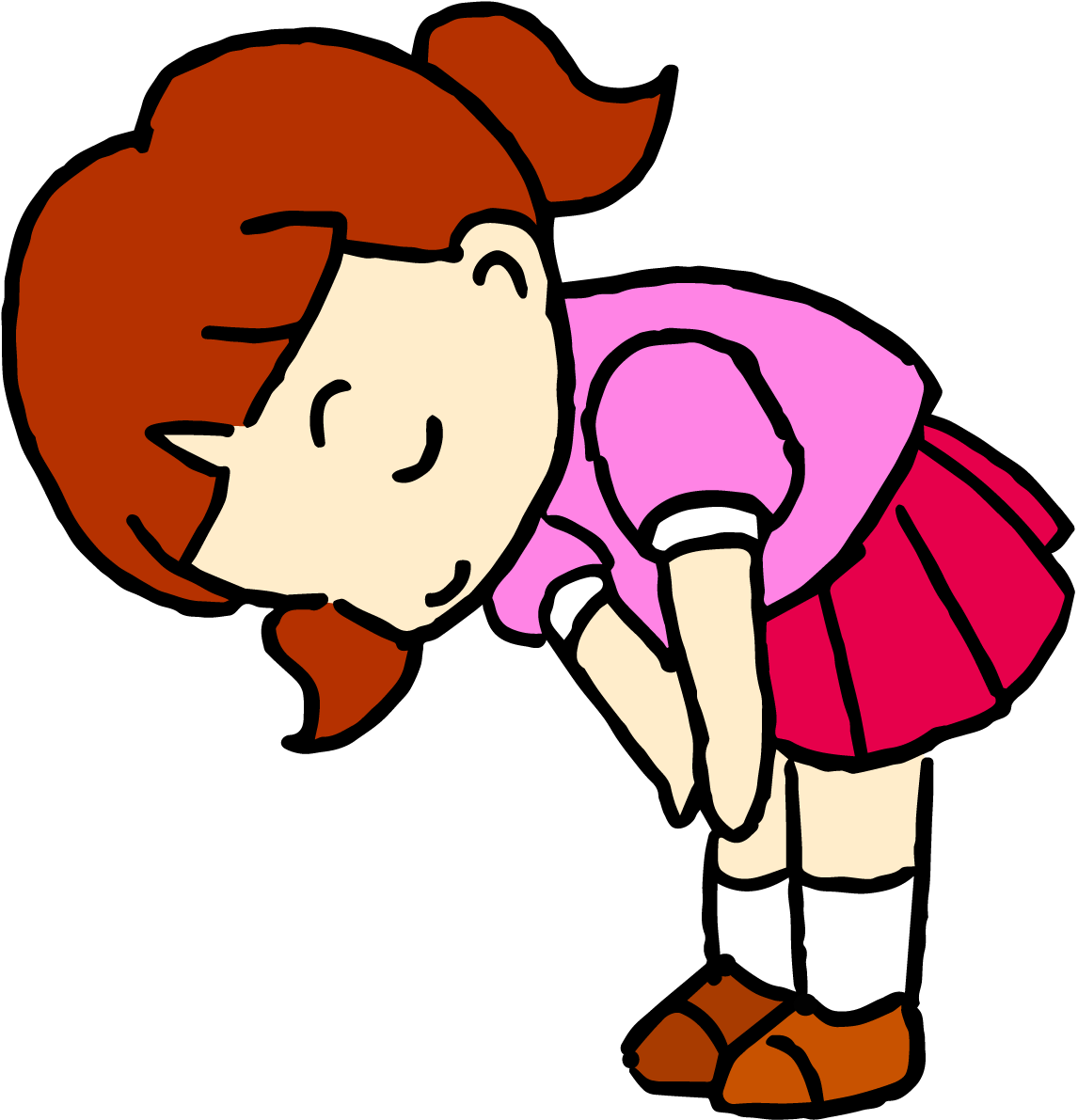 学校あいさつ無料イラスト「お辞儀女の子」36988に写真・文字を入れる