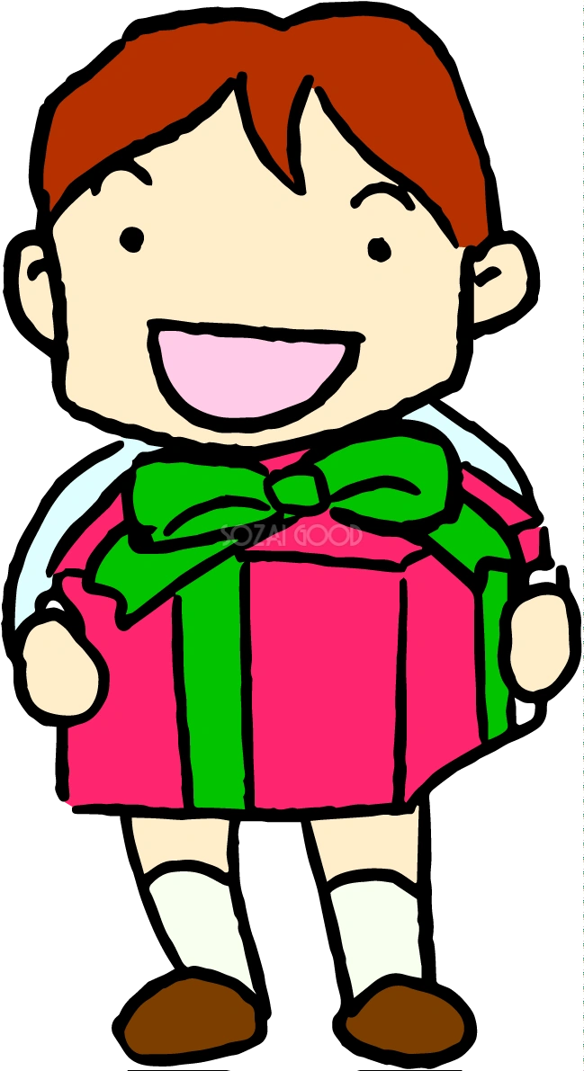 冬クリスマス無料イラスト「箱」37065