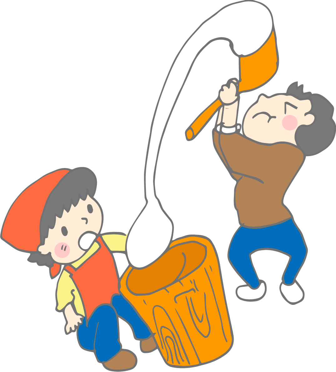 餅をつく夫婦 冬の無料イラスト37183に写真・文字を入れる