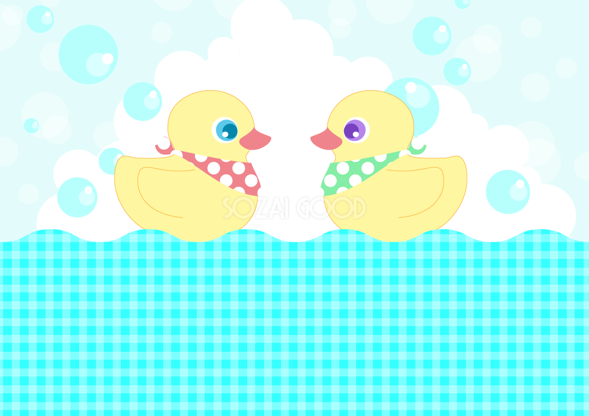 かわいい背景イラスト(あひる)37819