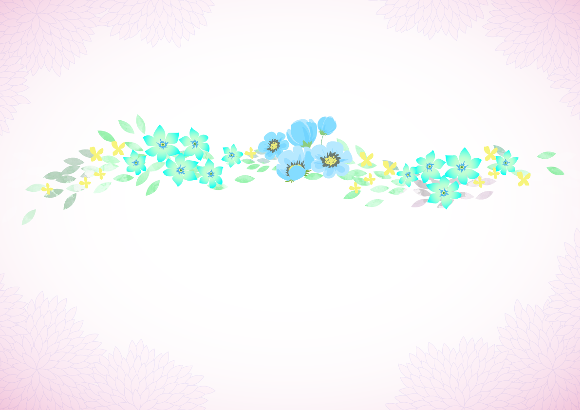 かわいい背景イラスト(お花のライン)37832に写真・文字を入れる