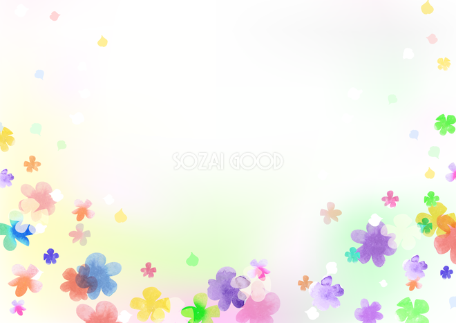 かわいい背景イラスト 草花 37890 素材good