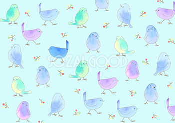 かわいい背景イラスト 鳥の模様 37914 素材good