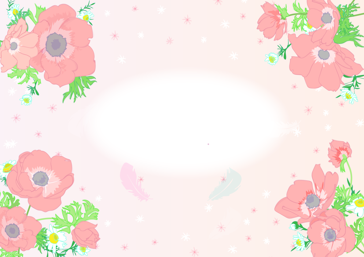 背景-イラスト-かわいい(アネモネ）37935に写真・文字を入れる