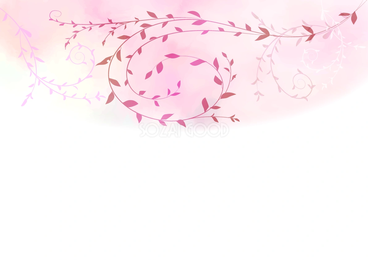 背景-イラスト-かわいい(植物フレーム)37964