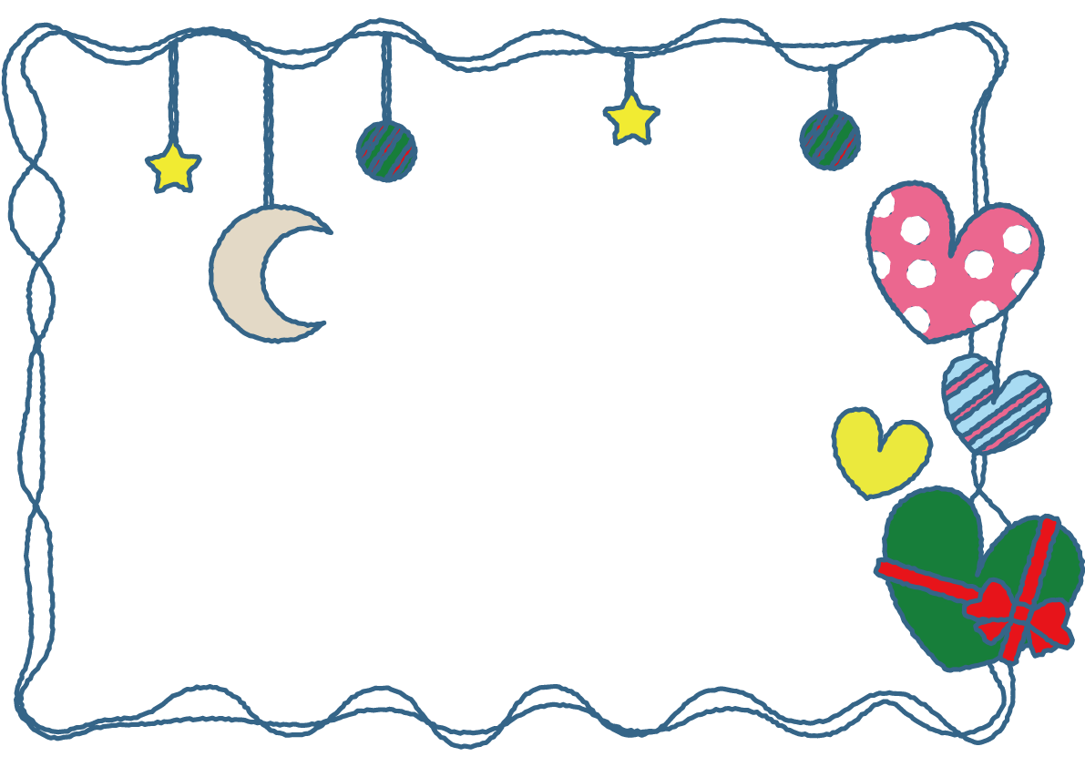 12月フレーム(星空クリスマス)無料イラスト38155に写真・文字を入れる