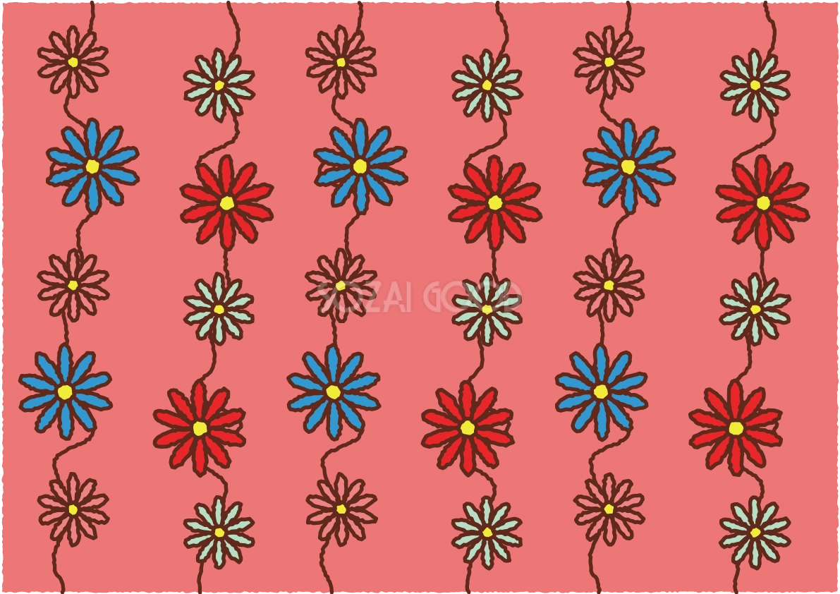 かわいいお花の背景無料イラスト(花)38184