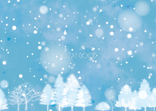 冬の背景イラスト シンプルな雪景色 38657 素材good