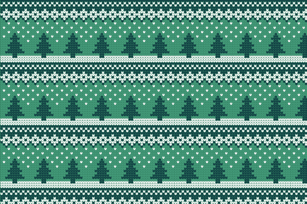冬の背景フリーイラスト(ニット模様 冬の木々)38765に写真・文字を入れる