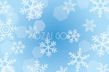 冬の背景フリーイラスト(ぼんやりと浮き上がる雪の結晶)38797