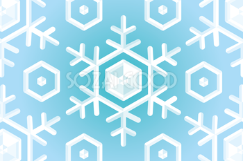 冬の背景フリーイラスト(立体的な雪の結晶)38842