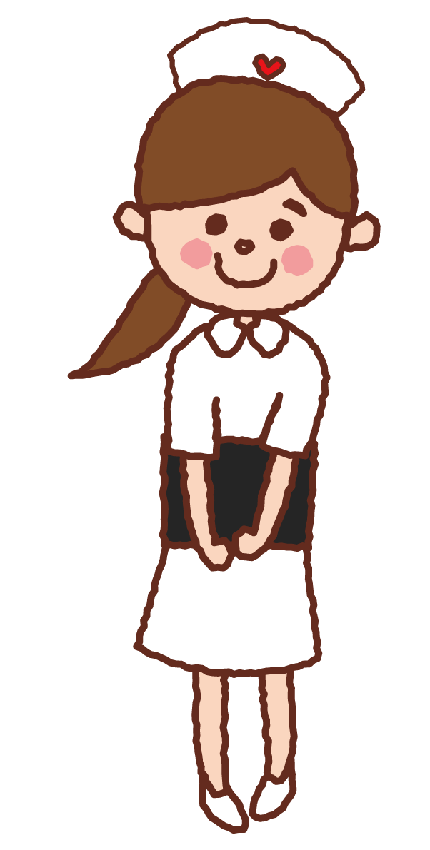 医療のかわいいの無料イラスト(看護師さん)39304に写真・文字を入れる