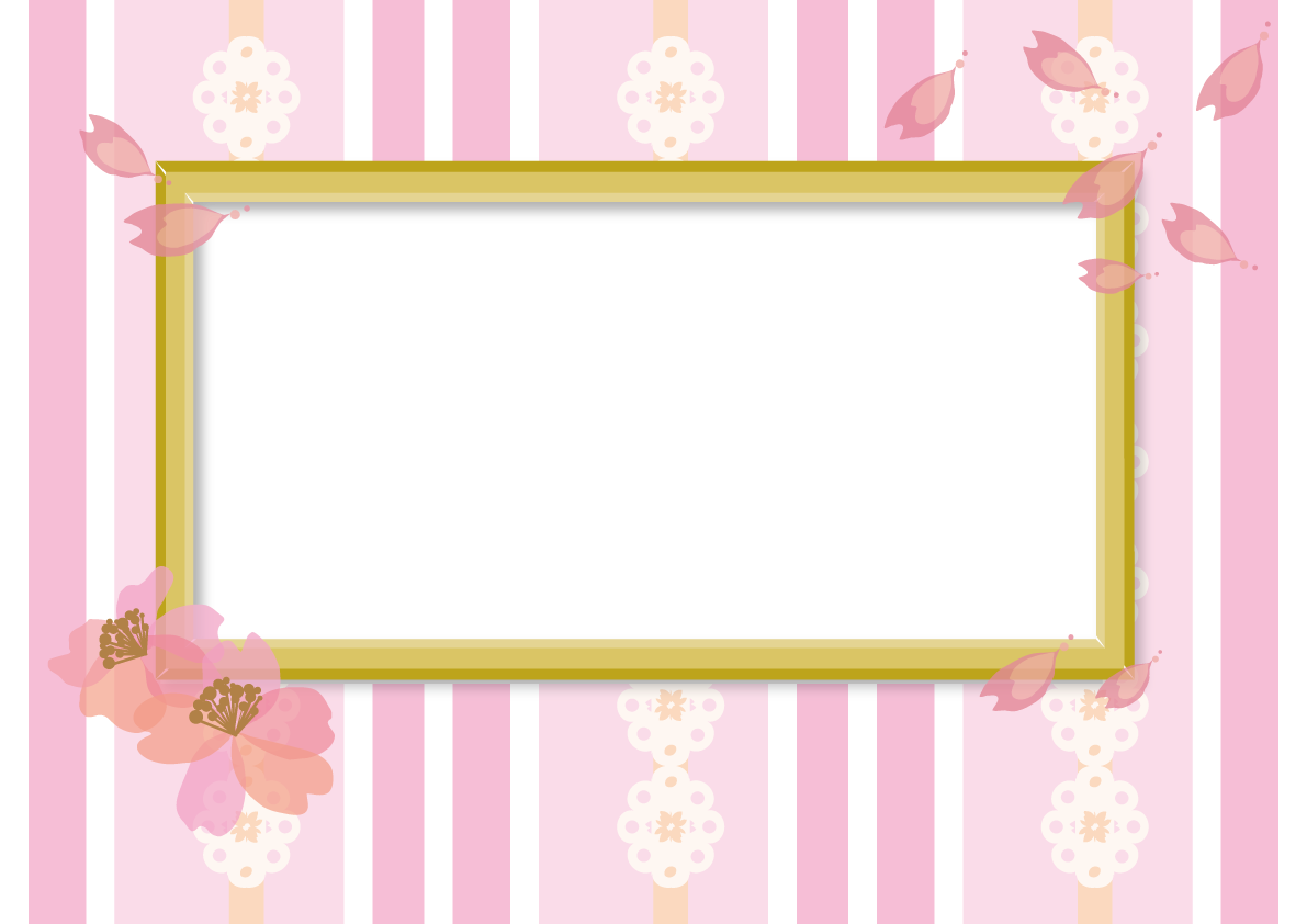 桜 春のフレームイラスト画像(壁掛け)39713に写真・文字を入れる