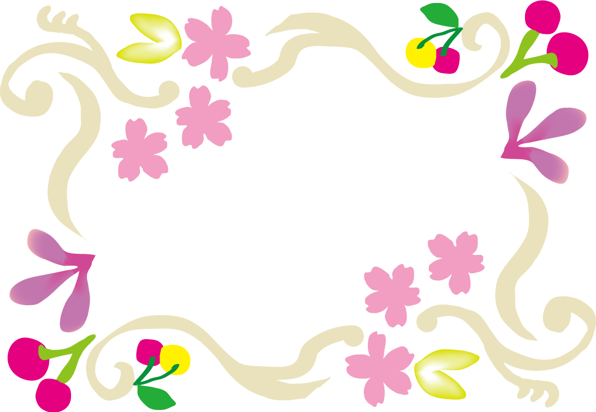 桜 春の枠イラスト(可愛い)39777に写真・文字を入れる