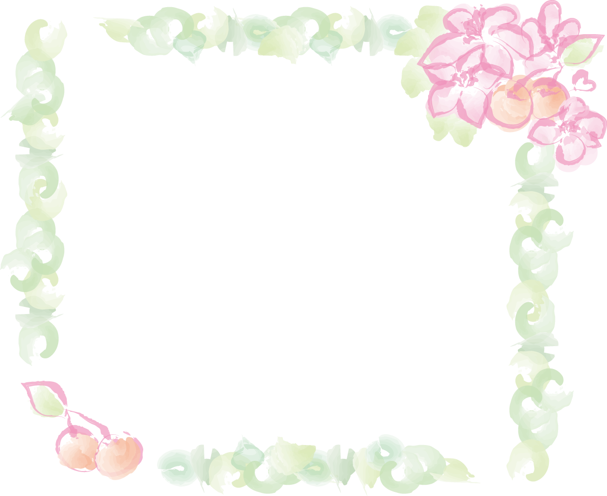 桜 春の枠イラスト(手書き水彩画で囲む)39785に写真・文字を入れる