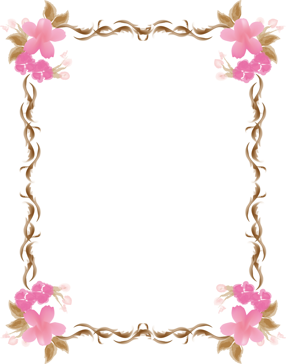 桜 春の縦長フレーム飾り枠イラスト(綺麗系デザインで囲む)39793に写真・文字を入れる