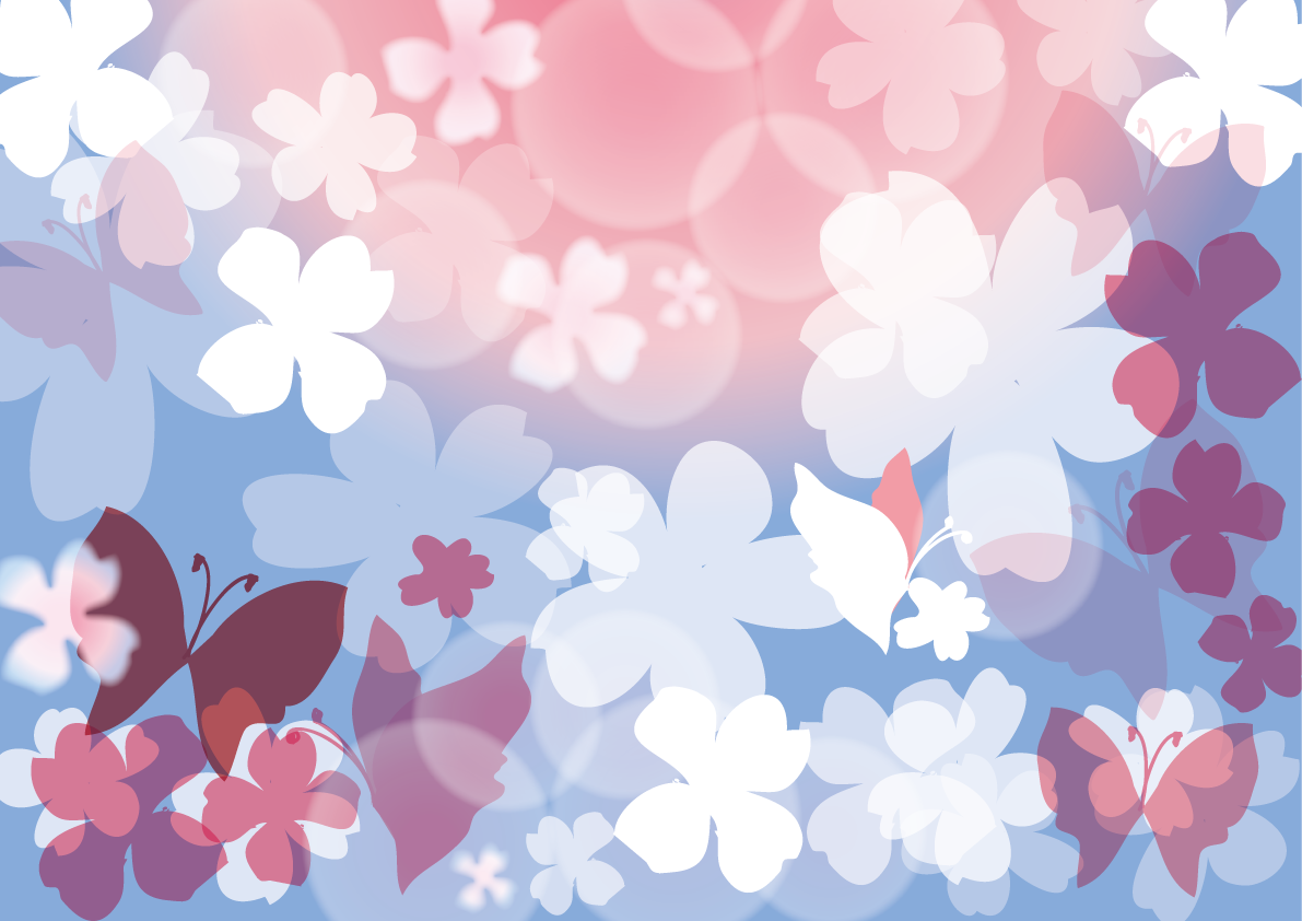 桜 イラスト 春の背景(おしゃれ柄模様)39801に写真・文字を入れる
