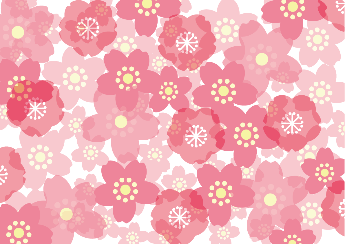 桜 イラスト 春の背景(かわいい柄模様)39805に写真・文字を入れる
