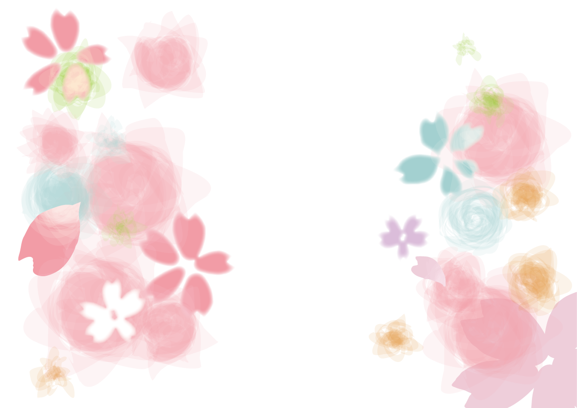 桜 春の背景イラスト 花びら(おしゃれな手書き水彩)39837に写真・文字を入れる