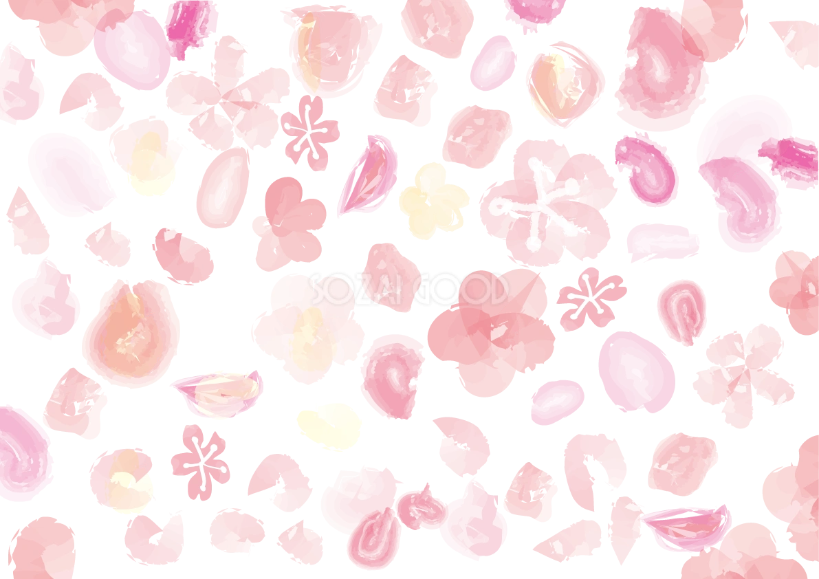 桜 春の背景イラスト 花びら(花びら柄)39857