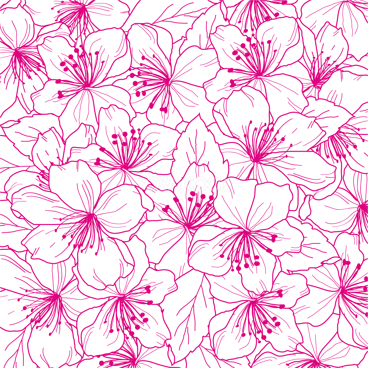 桜 春の背景イラスト(花びら柄)39873