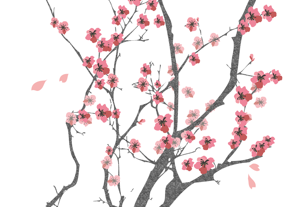 桜 春の背景イラスト(和風)39901に写真・文字を入れる