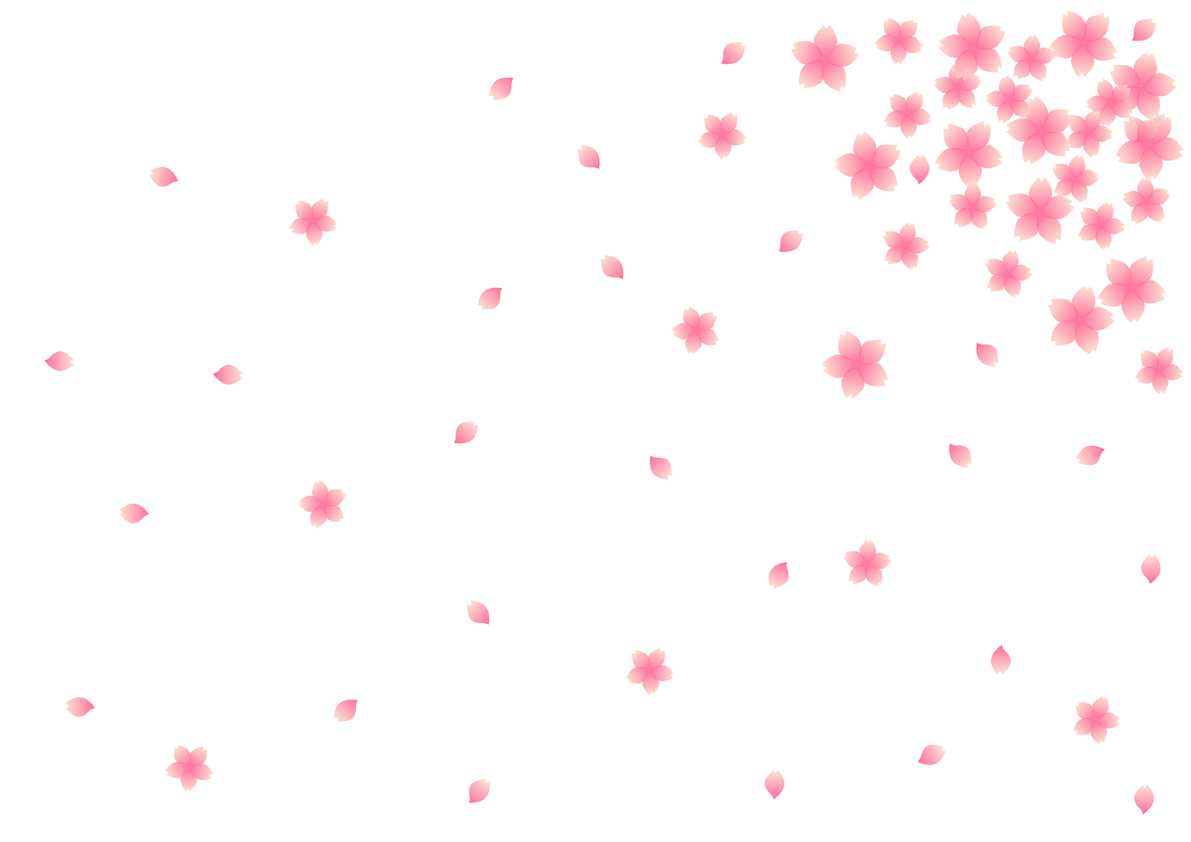 桜の花びら 背景透過の背景なし無料イラスト40511に写真・文字を入れる
