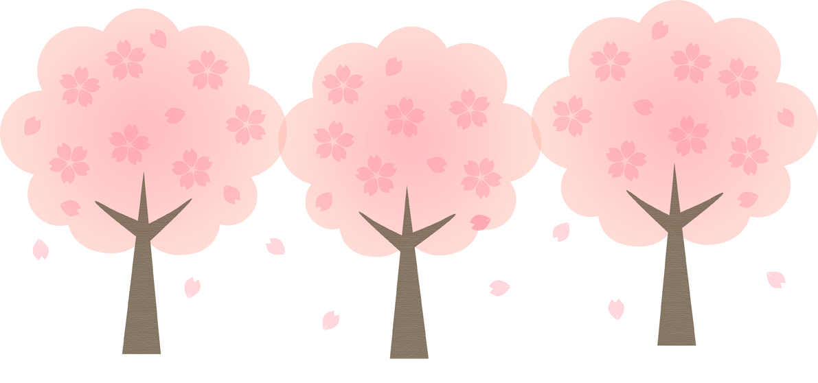 淡い色の桜の木 無料イラスト40515に写真・文字を入れる