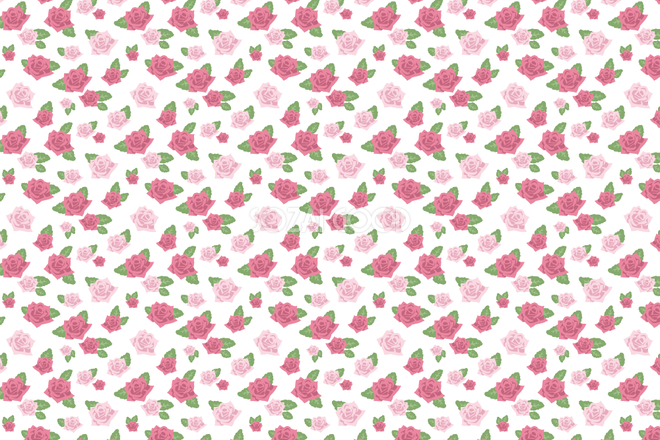 濃いピンクと薄いピンクのバラ花柄の背景無料イラスト 春 素材good