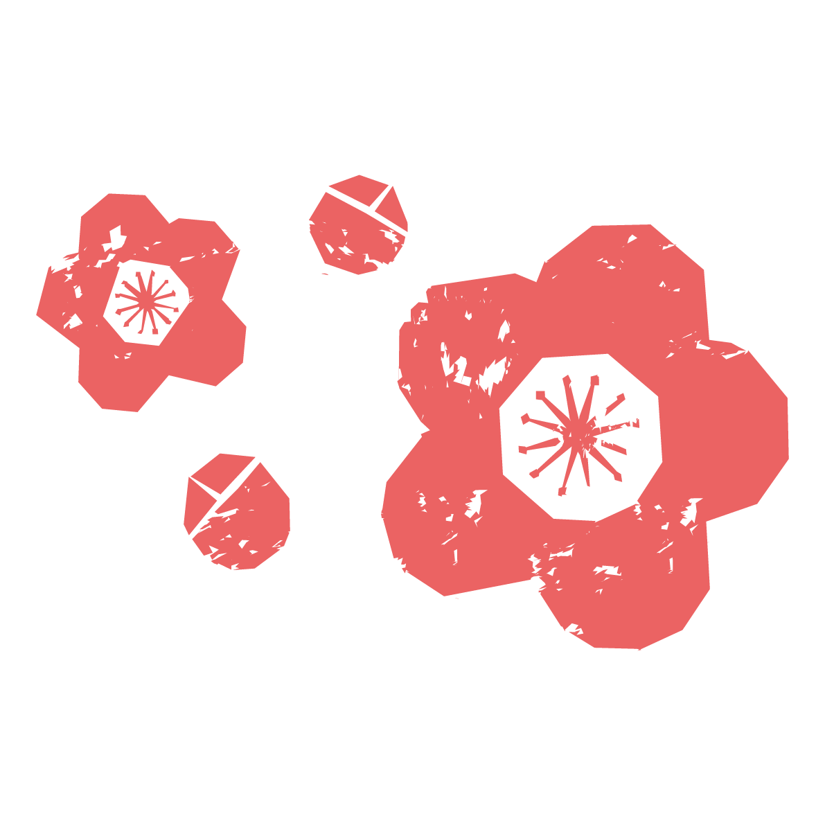 桜和風ハンコのかわいい無料イラスト-春41371に写真・文字を入れる
