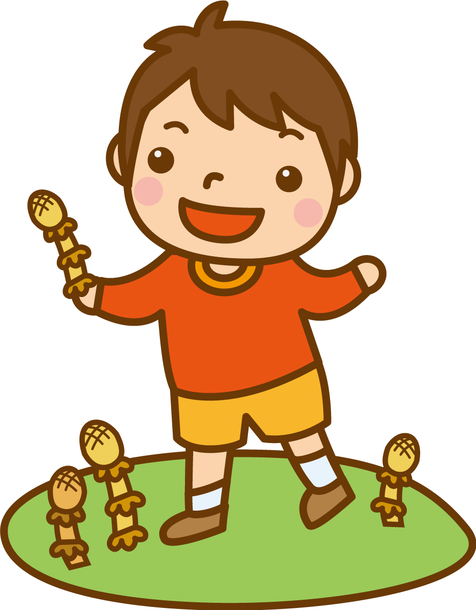 つくしと男の子のかわいい無料イラスト-春41459に写真・文字を入れる