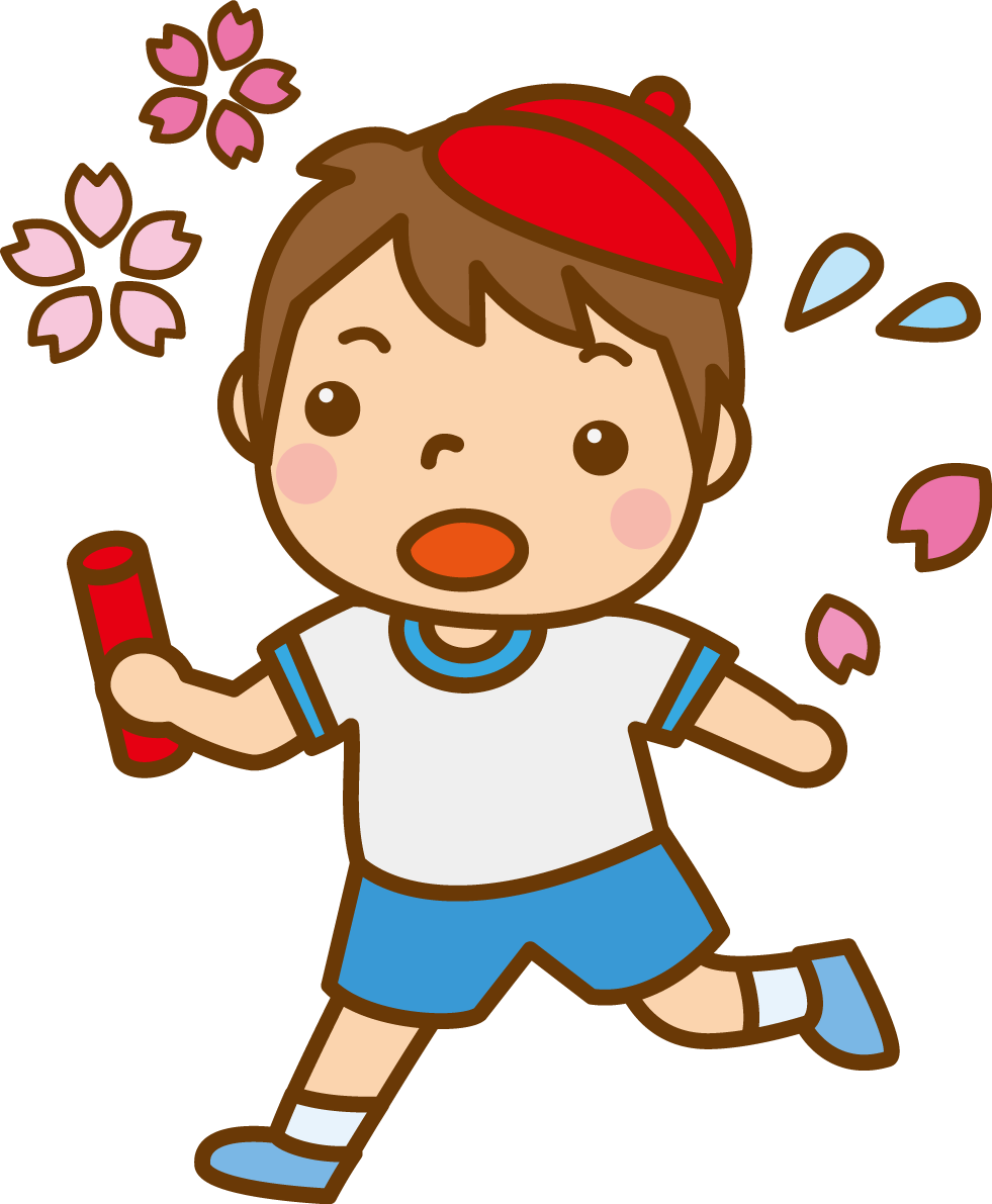 春の運動会のかわいい無料イラスト-春41519に写真・文字を入れる