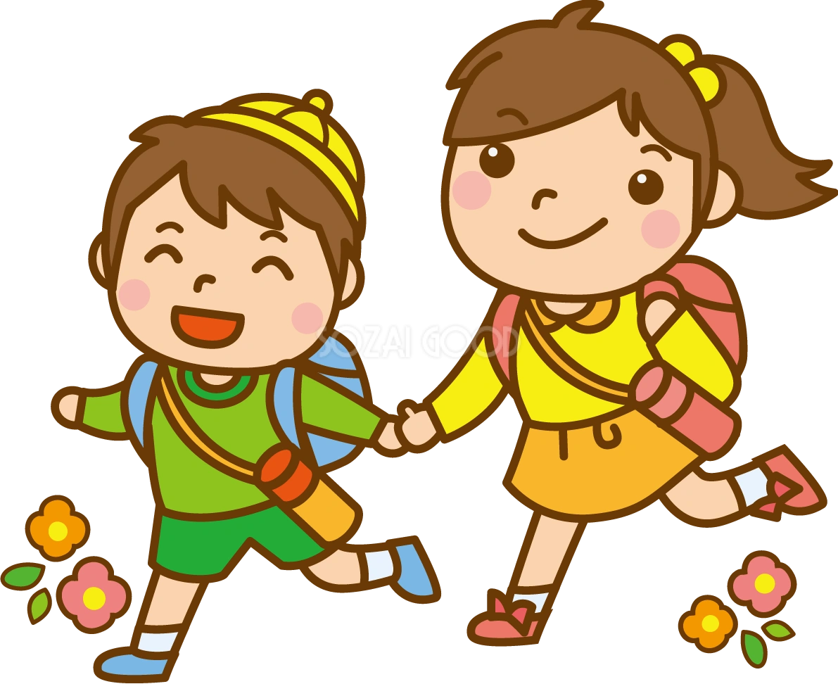 春の遠足のかわいい無料イラスト-春41523