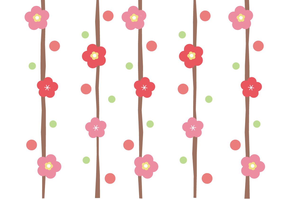 和ポップ桜の無料イラスト／春の背景41983に写真・文字を入れる