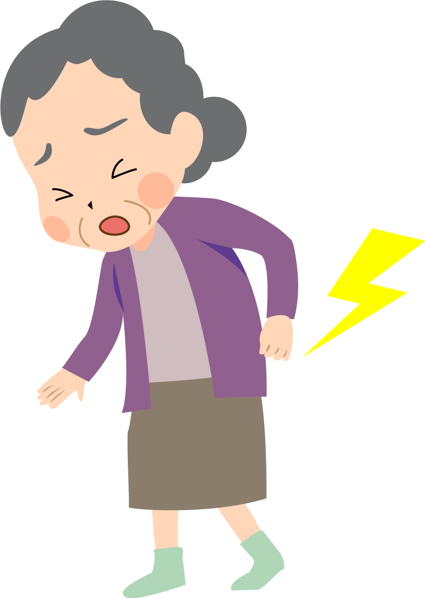 腰の関節痛み「叔母」無料イラスト／医療／健康42719に写真・文字を入れる