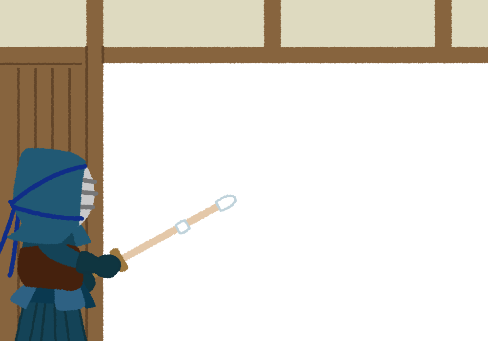 剣道部の背景無料イラスト／学校 部活42905に写真・文字を入れる