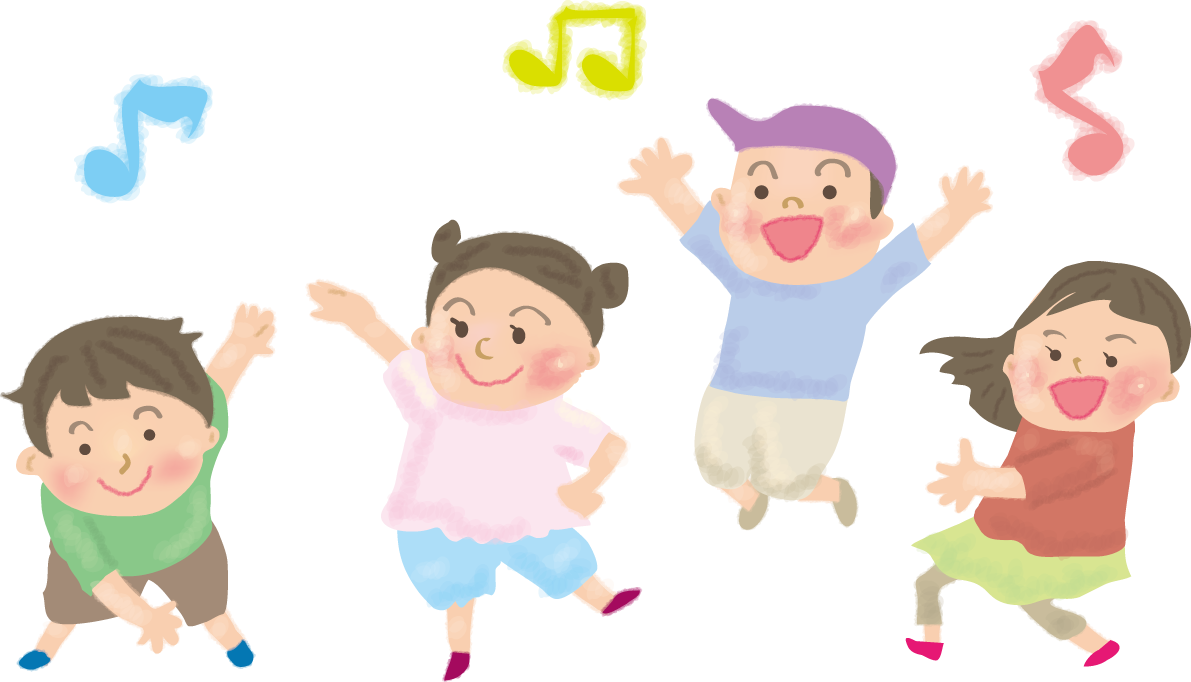 子供達がダンスの無料イラスト／学校43345に写真・文字を入れる