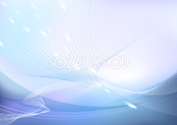 波状のグラデーション「ブルー青」背景無料イラスト／テクスチャ43443