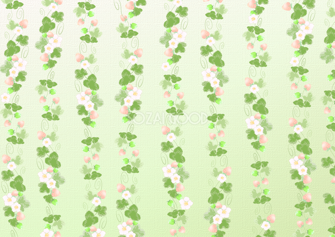 緑 グリーン 系の小花柄パターン背景無料イラスト 花 素材good