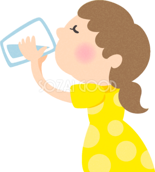 70以上 水を飲む イラスト かわいい 最高の壁紙のアイデアcahd