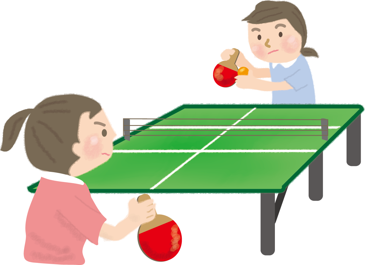 卓球部の無料イラスト／部活44194に写真・文字を入れる