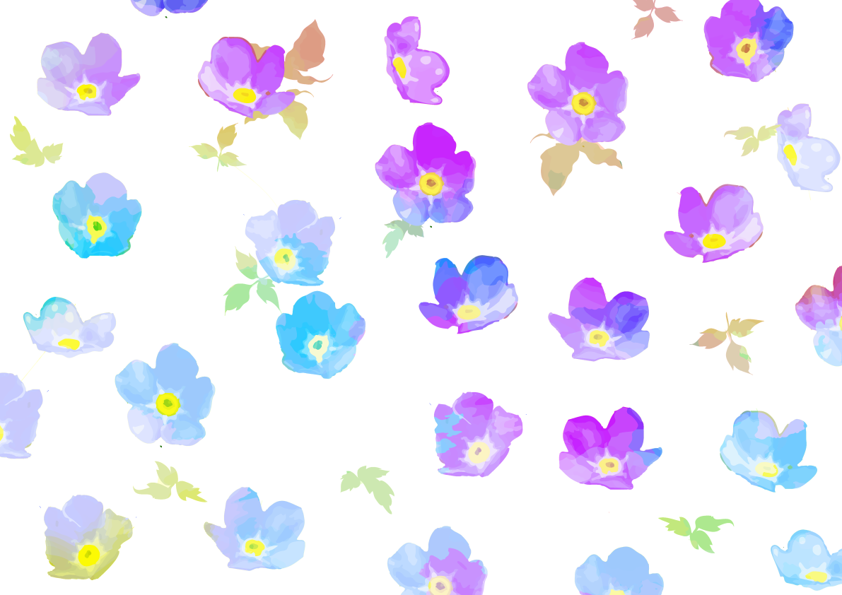 お花柄のかわいい水彩画 背景無料イラスト／花44259に写真・文字を入れる