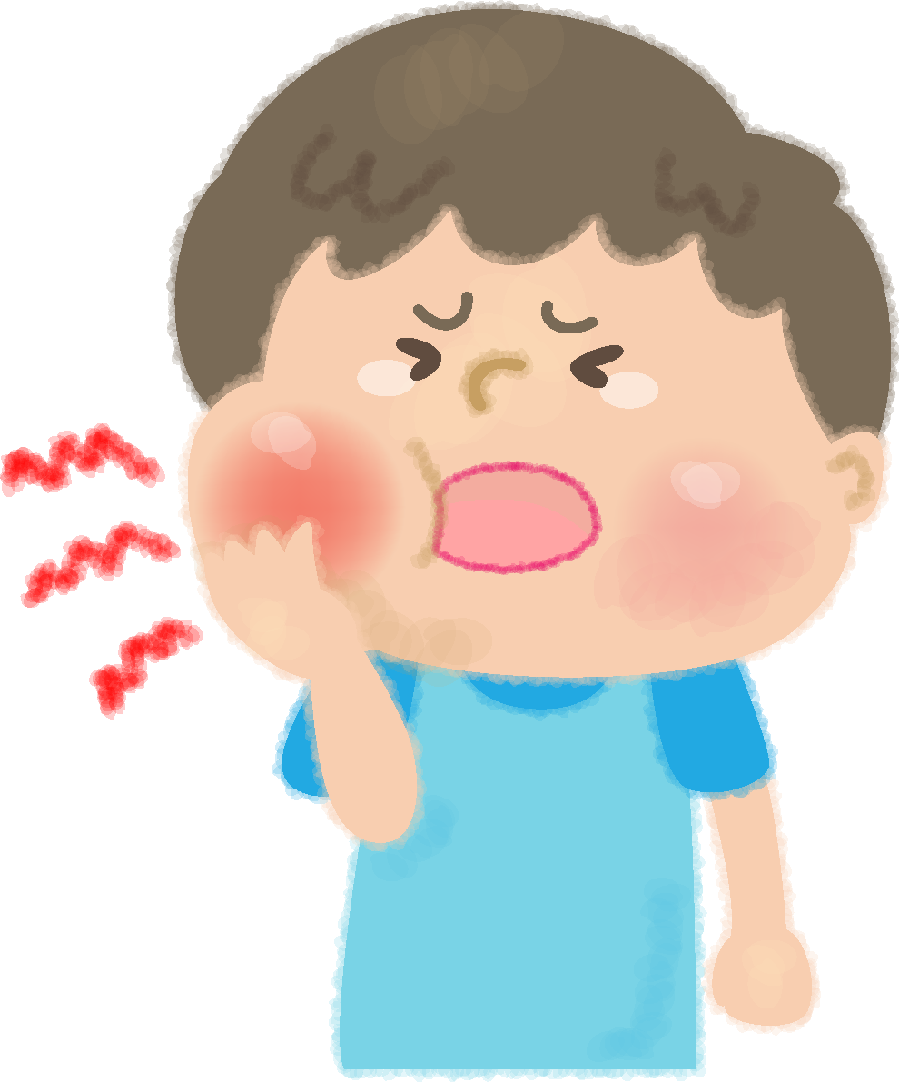 歯が痛い男の子の無料イラスト／医療／健康46289に写真・文字を入れる