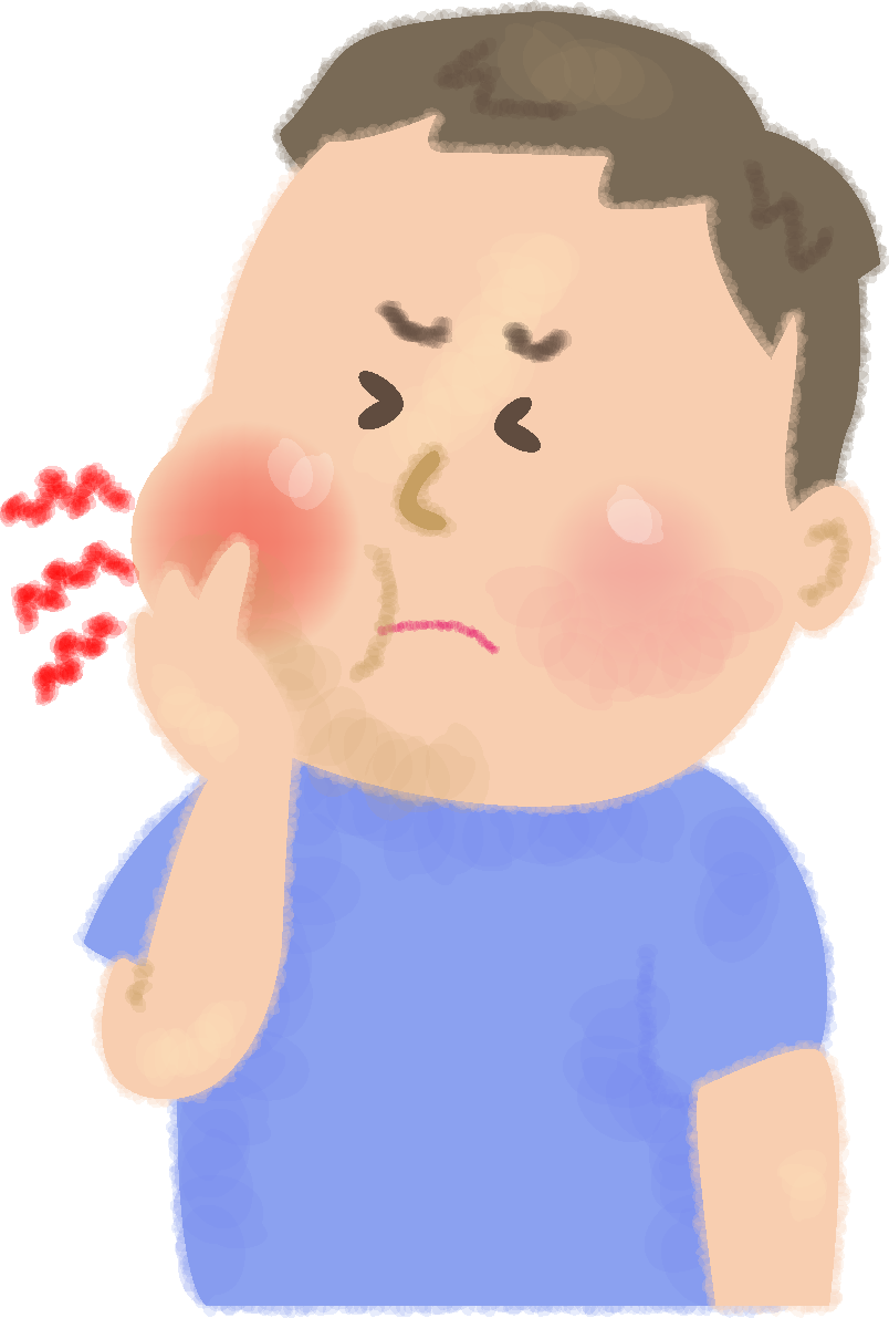 歯が痛い男性の無料イラスト／医療／健康46293に写真・文字を入れる