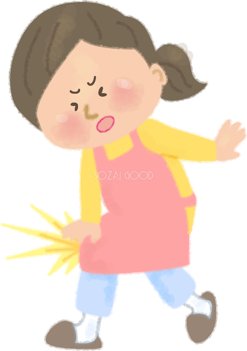 足が痛い女性の無料イラスト/医療/健康46326