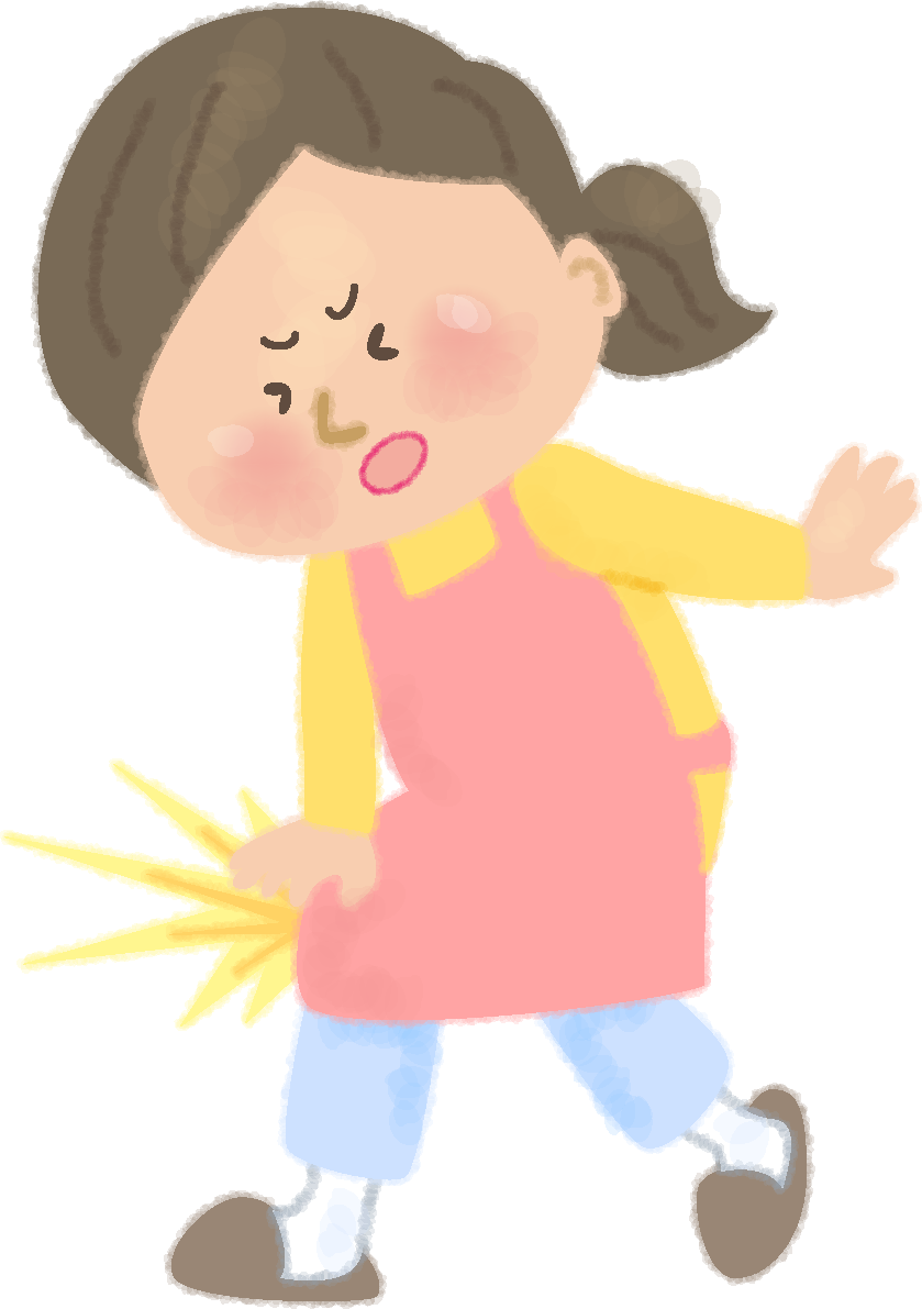 足が痛い女性の無料イラスト／医療／健康46326に写真・文字を入れる