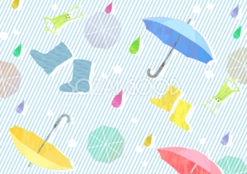 梅雨 アジサイの背景イラスト無料フリー 素材good