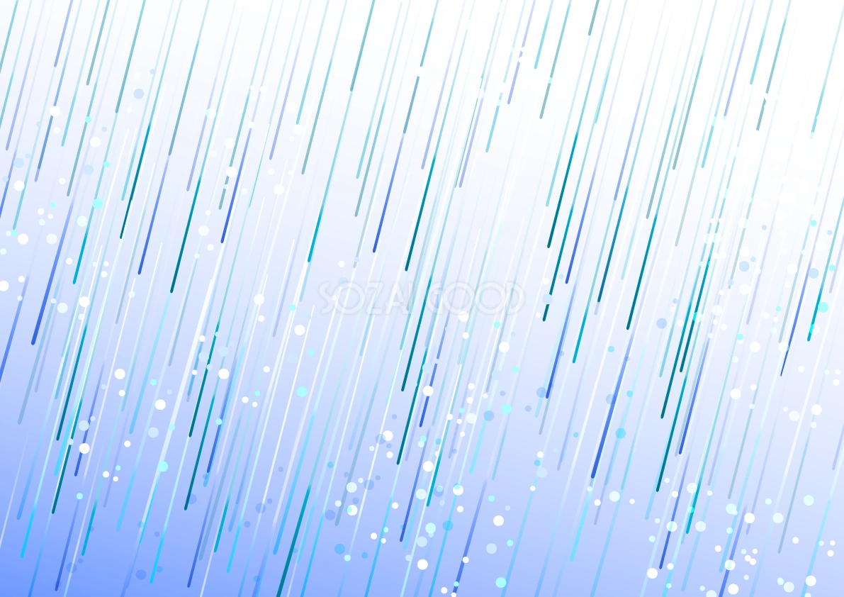 綺麗な雨しずく柄・水滴のリアル背景無料イラスト／梅雨46437