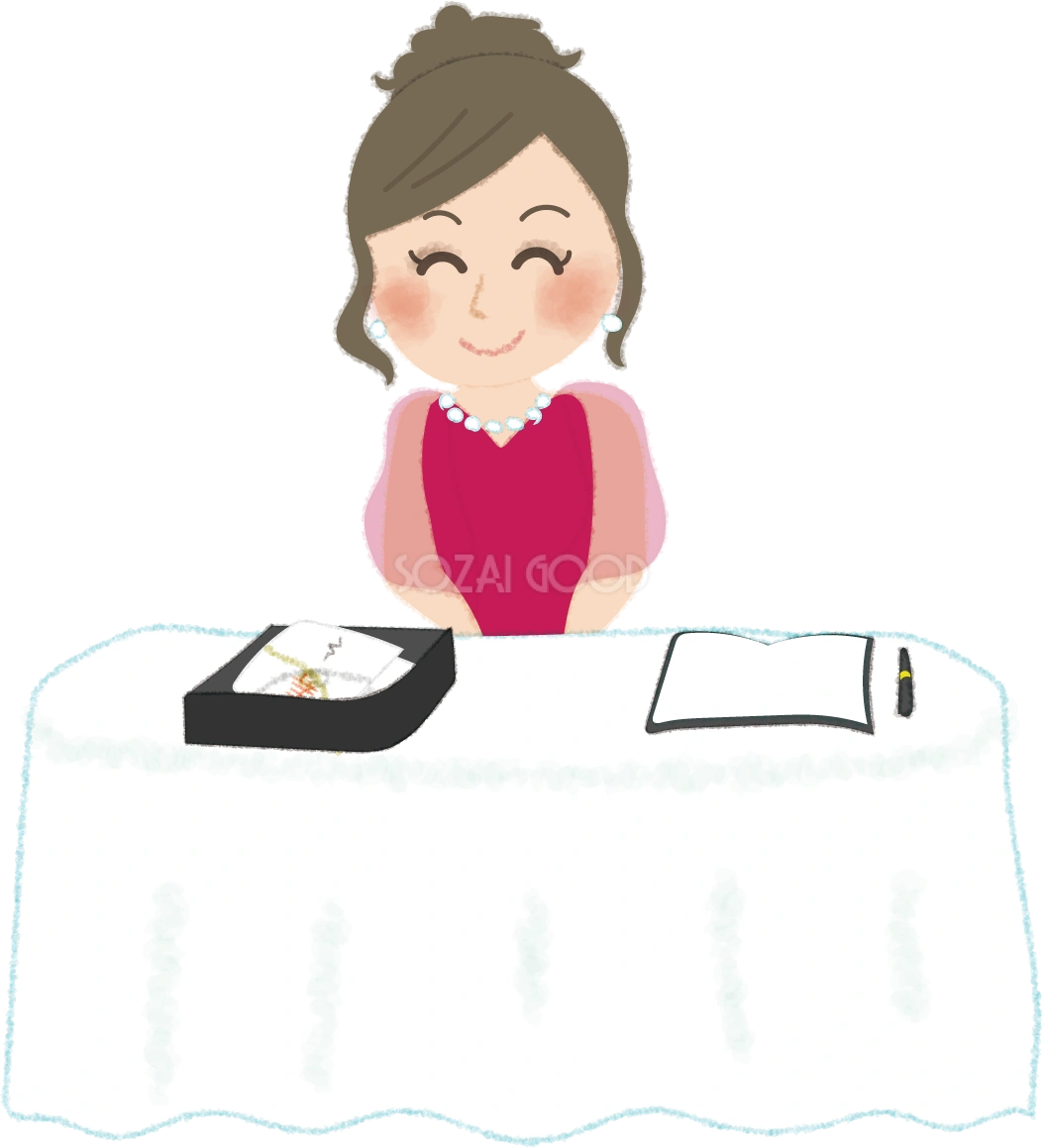 受付(結婚式)の 無料イラスト49889